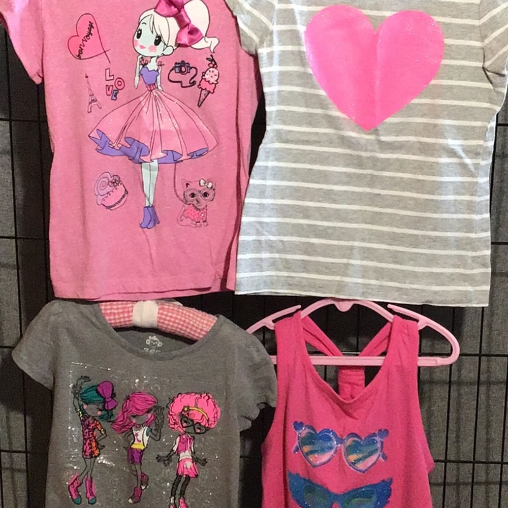 Bundle of 4 girls shirts, size 6/6x